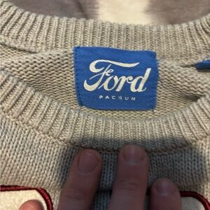 FordxPacSun Light Gray Crewneck Sweater
